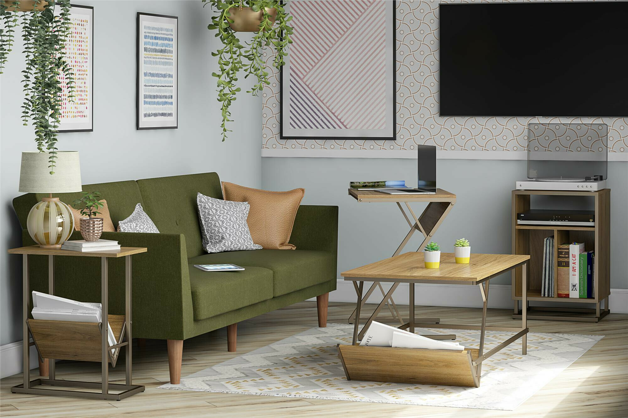 Žurnālu galdiņš Novogratz 185 (Riekstkoks)