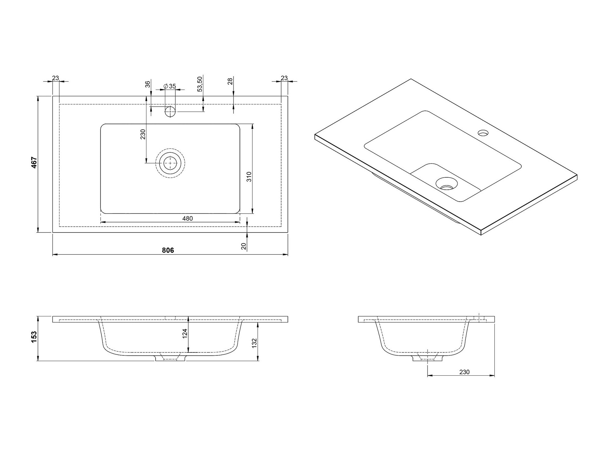 Piekarams vannas istabas skapītis izlietnei Temeli 108 (Grafīts + Melns)