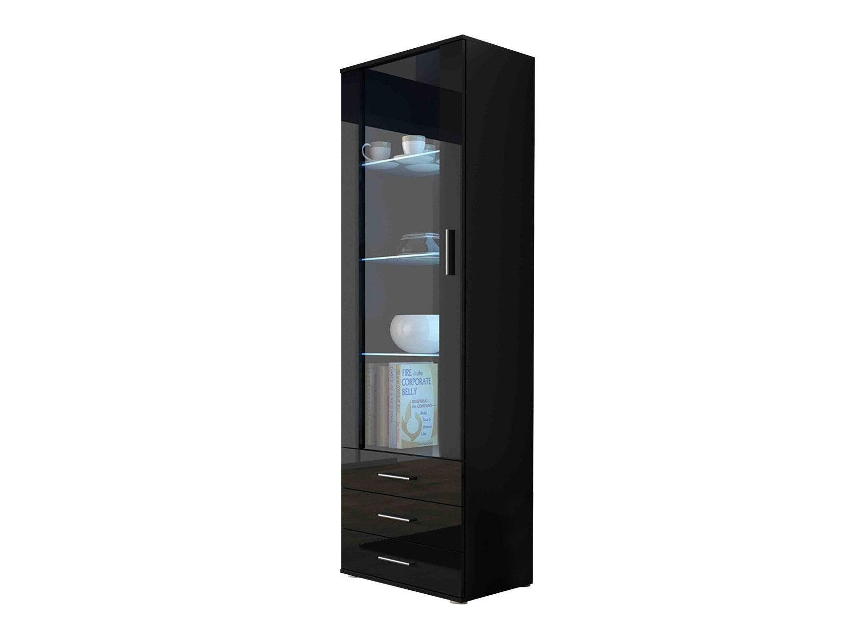 Plaukts Tornola 102 (Melns + Glancēts melns)