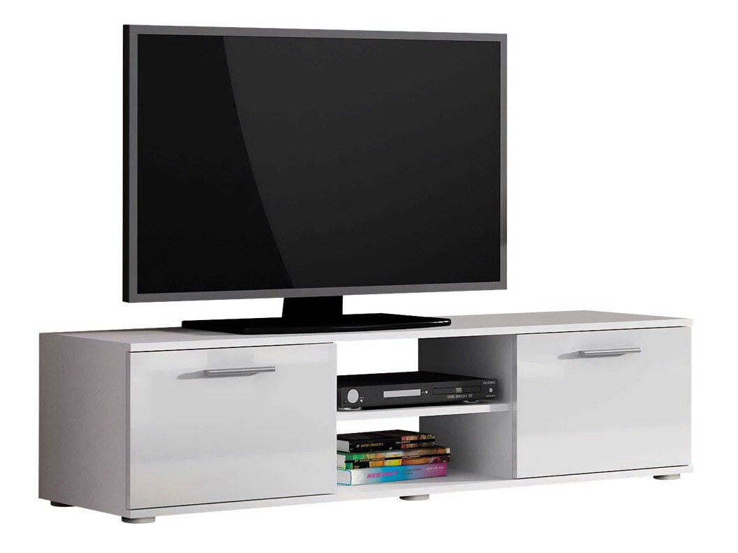 TV galds Tornola 100 (Balts + Glancēts balts)