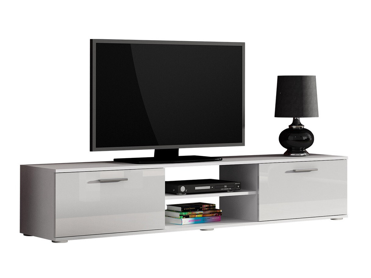 TV galds Tornola 101 (Balts + Glancēts balts)