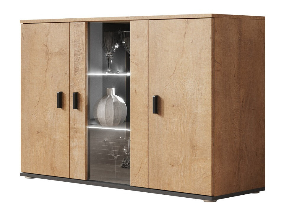 Skapis Tornola 106 (Lefkas ozols + Melns)