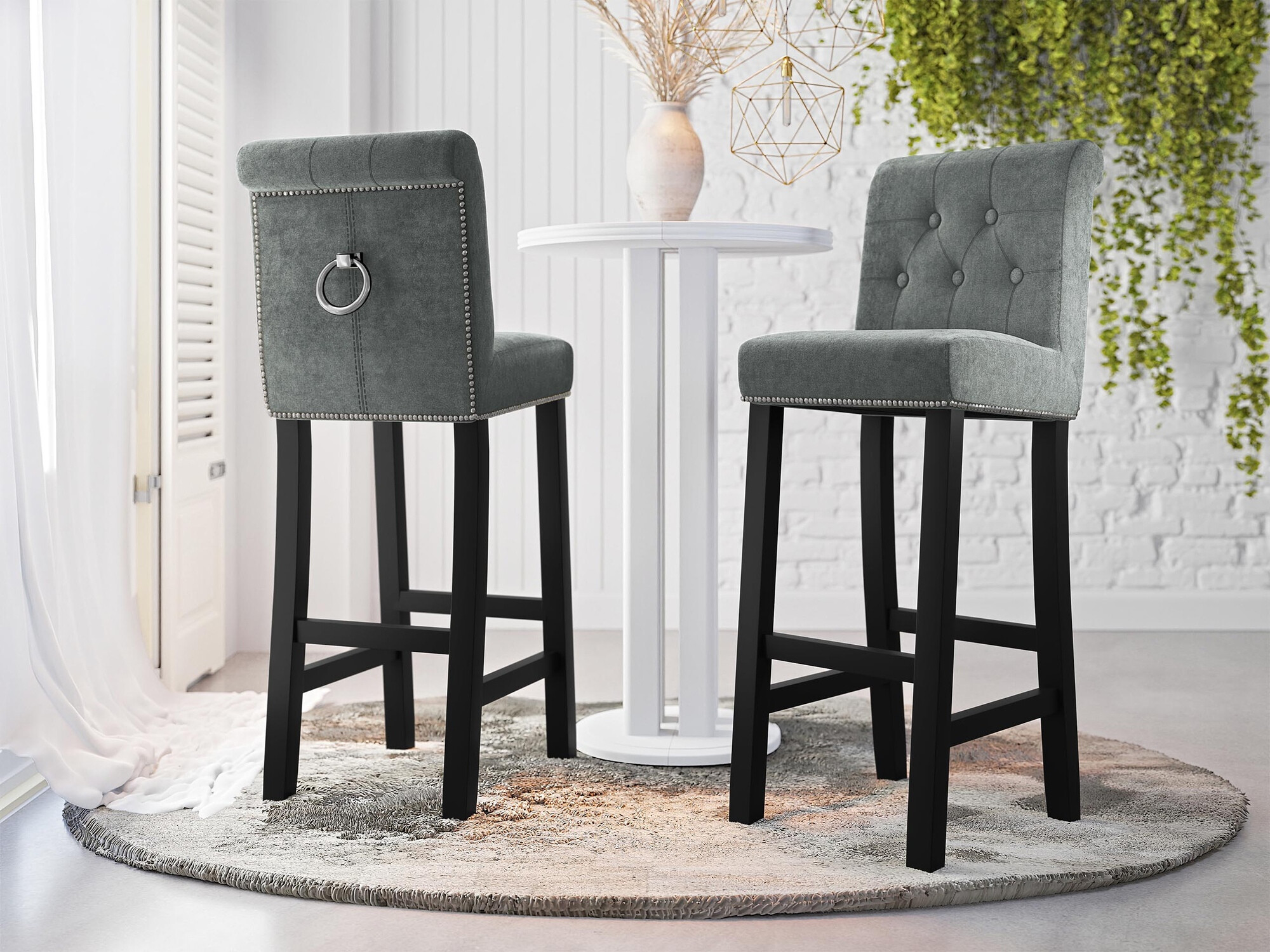 Bāra krēsls Jackson 100 (Melns + Magic Velvet 2217)