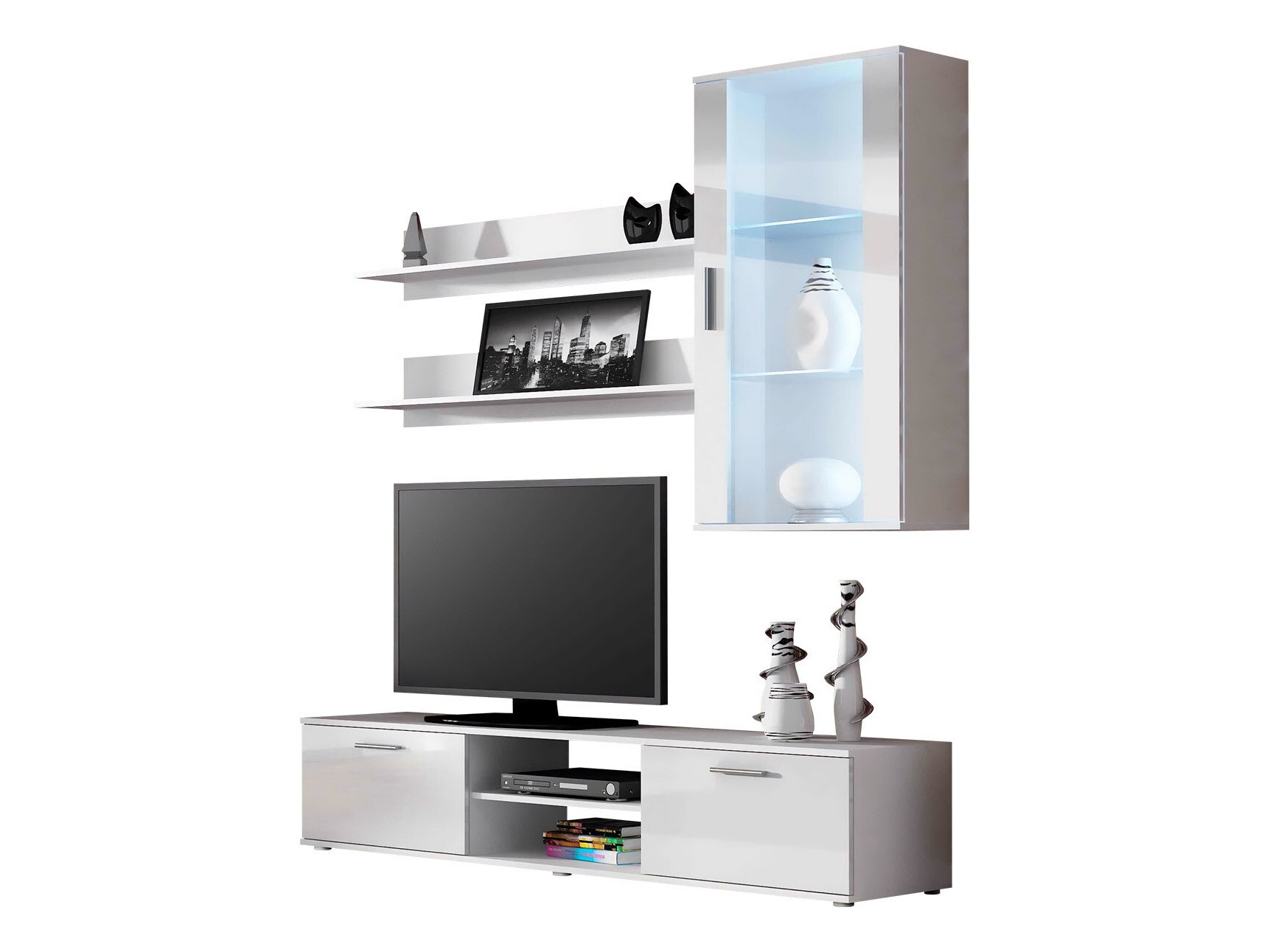 Набор для гостиной Tornola 113 (Белый + Глянцевый белый)