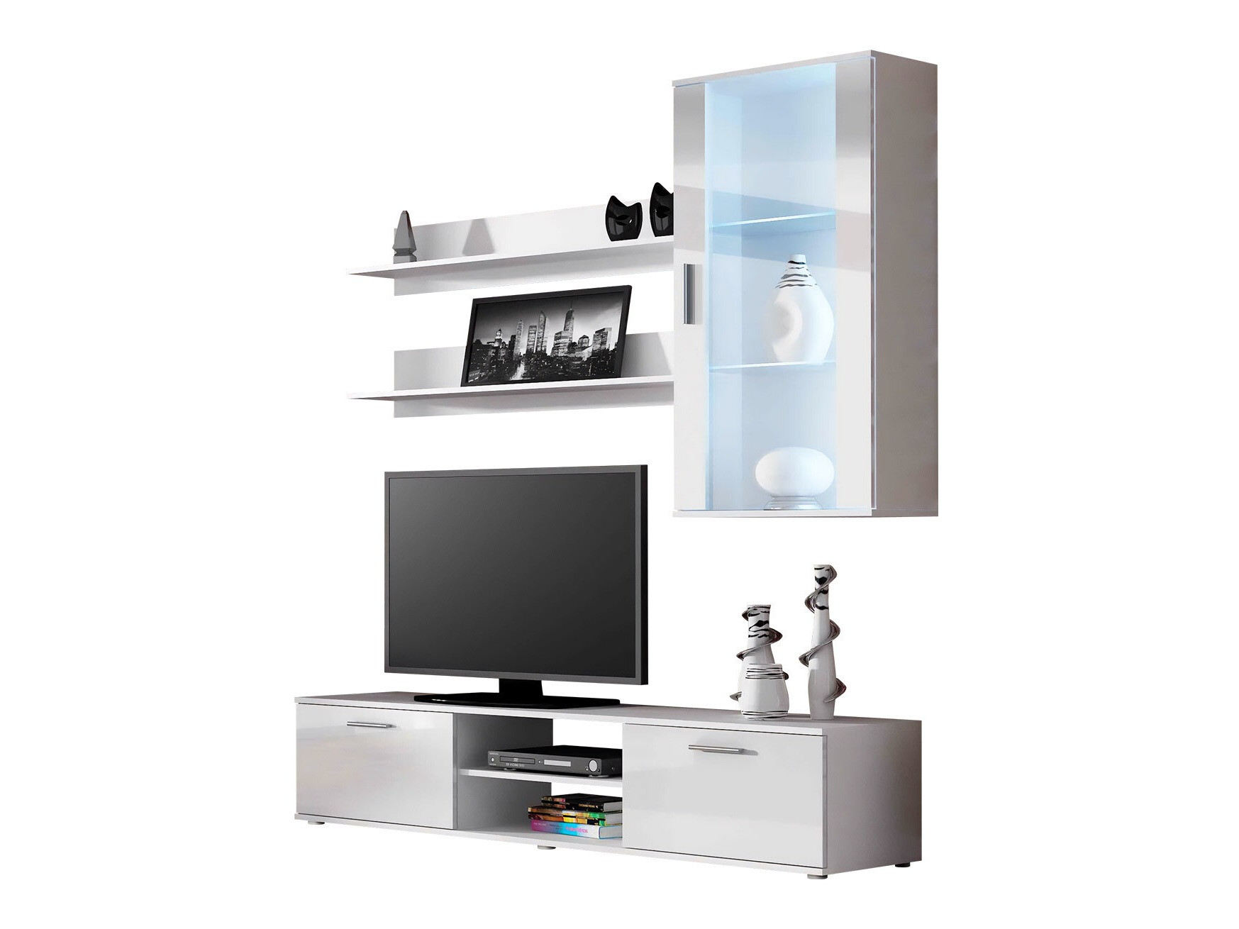 Набор для гостиной Tornola 113 (Белый + Глянцевый белый)