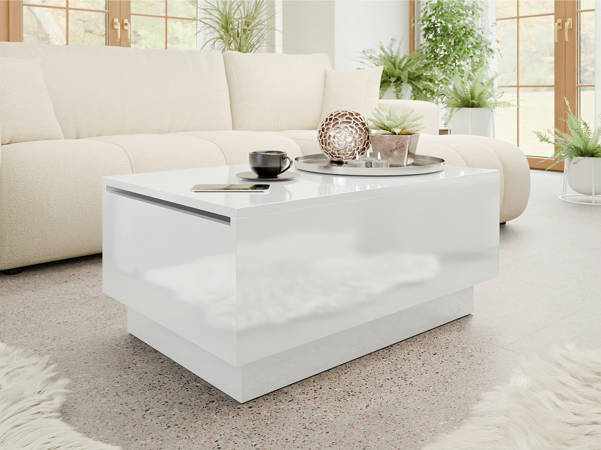 Журнальный столик Goodyear 134 (Глянцевый белый)