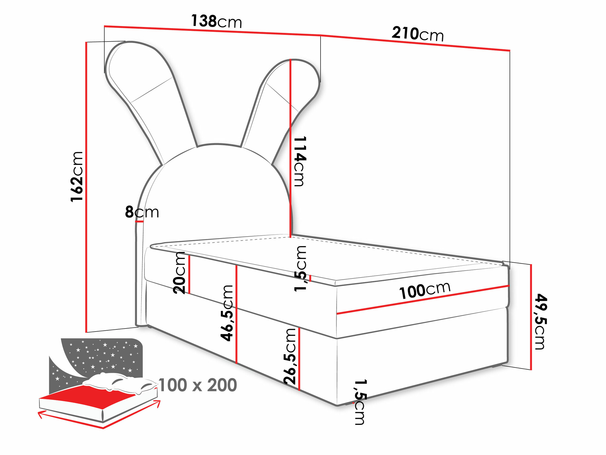 Kontinentālā gulta Baltimore 194 (Magic Velvet 2239)
