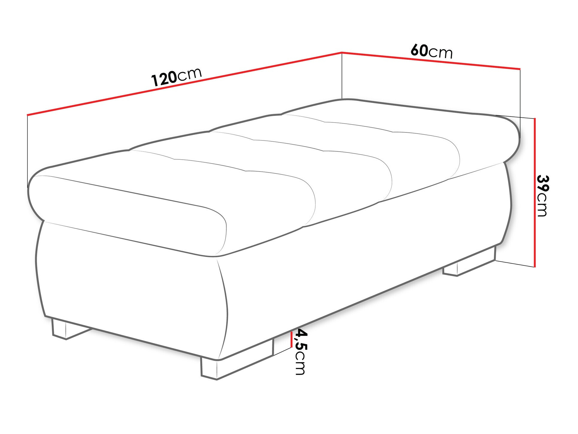 Мягкая скамья Comfivo 123 (Sicuro 65)