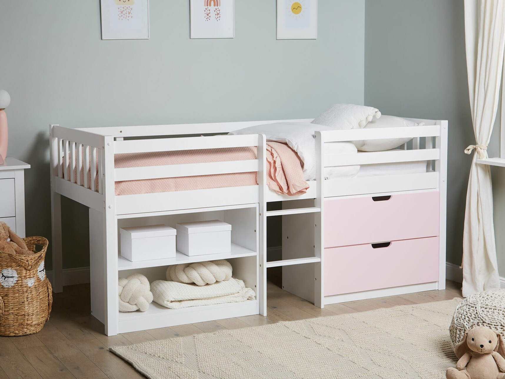 Augsta gulta Berwyn 2199 (Balts + Tumši rozā)