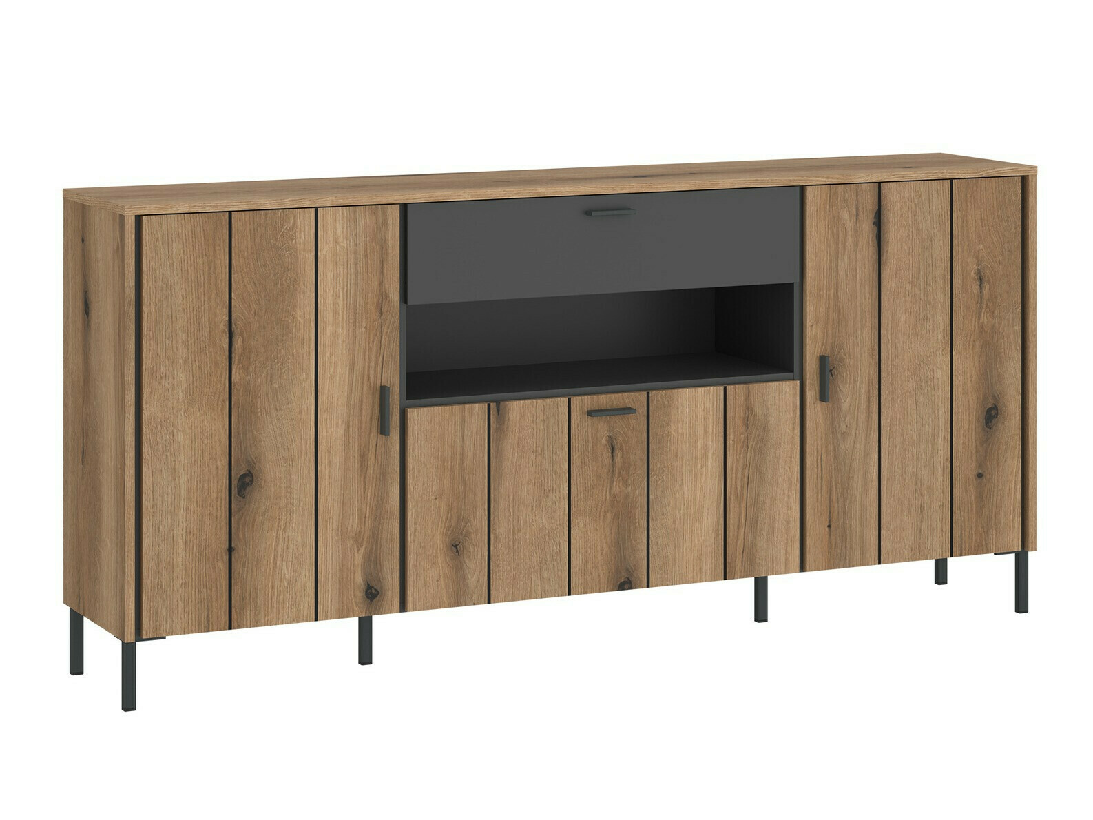 Kомод Morelmi 105 (Антрацит + Дуб)