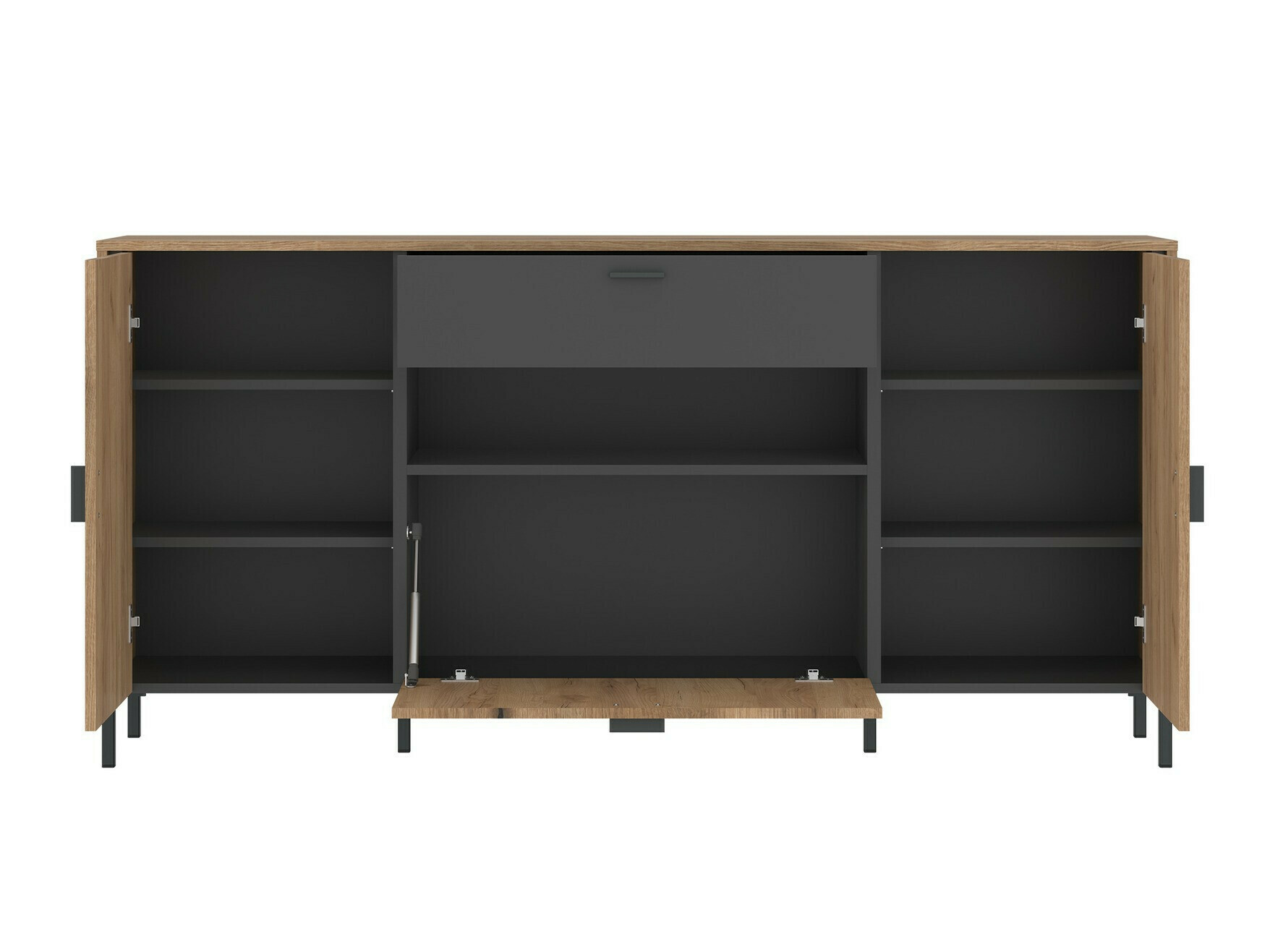 Kомод Morelmi 105 (Антрацит + Дуб)