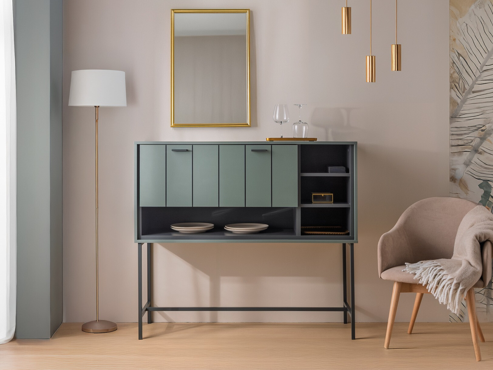 Шкафчик Morelmi 102 (Зелёный + Антрацит)