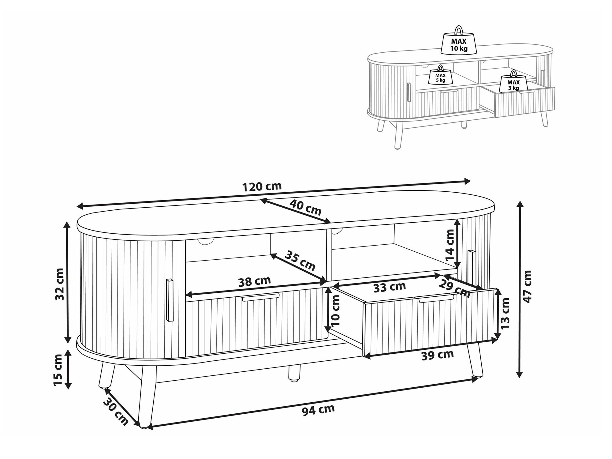 TV galds Sonveli 100