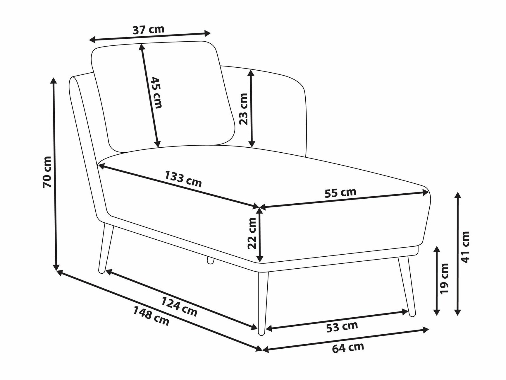 Kušete Berwyn 2200 (Balts)