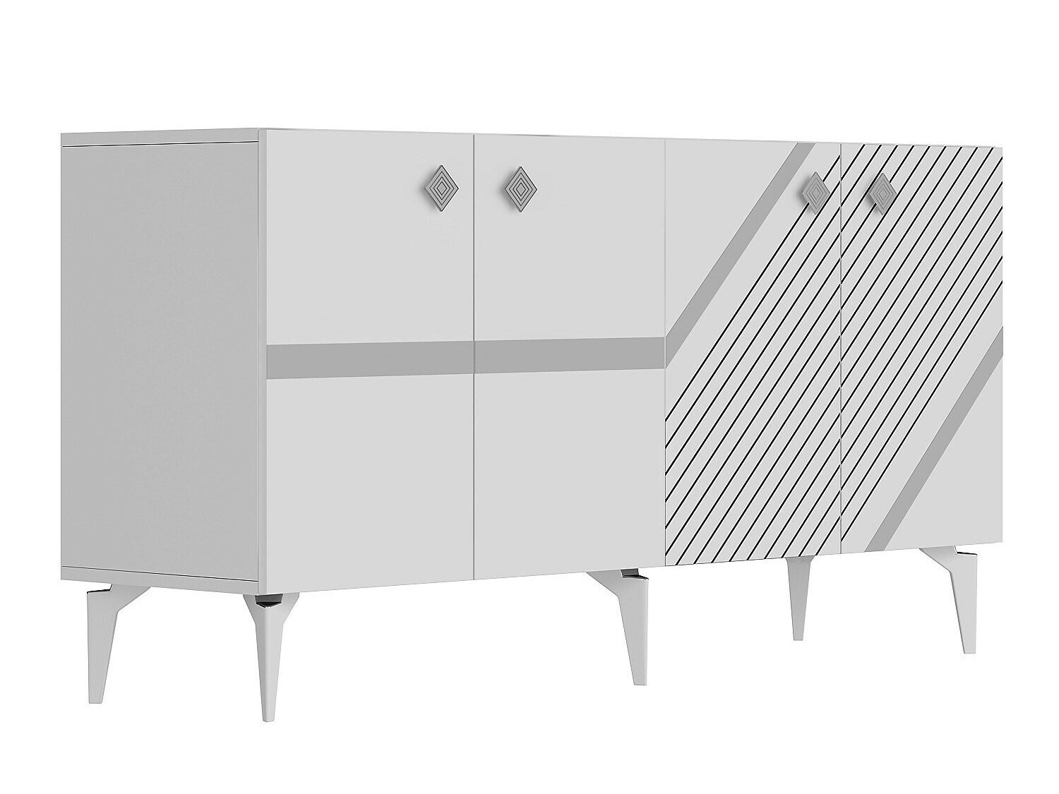 Шкафчик Kailua 2265 (Белый + Серебряный)