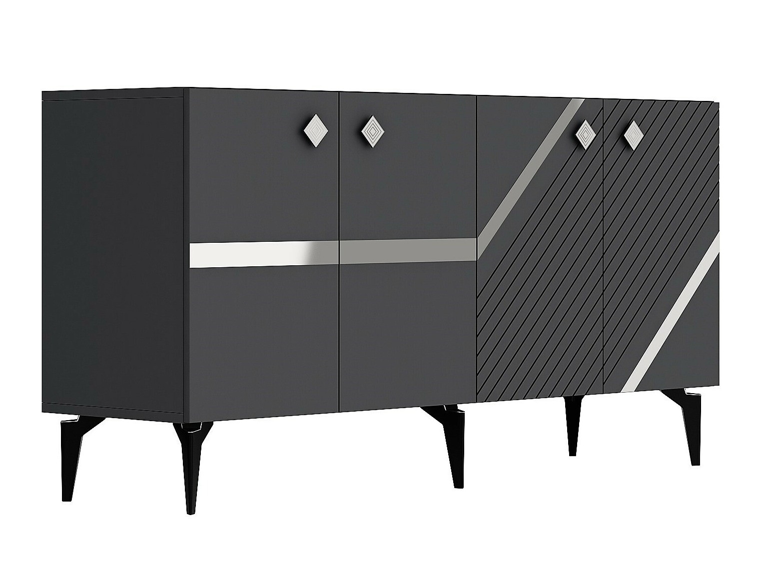 Skapis Kailua 2265 (Antracīts + Sudraba)