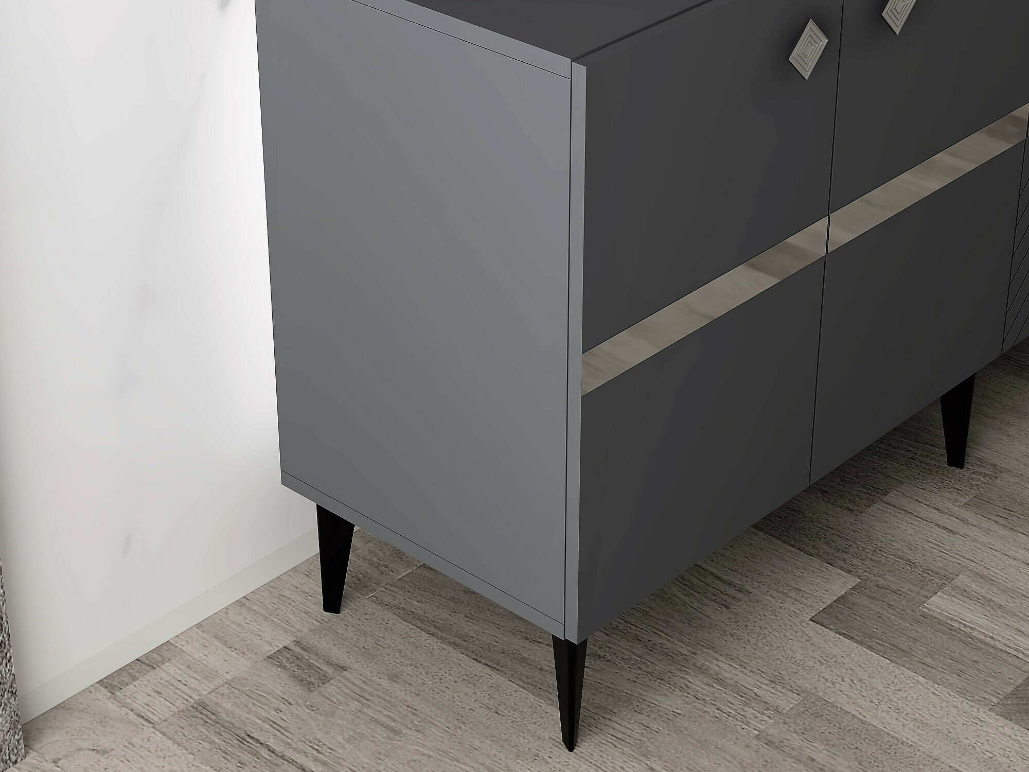 Skapis Kailua 2265 (Antracīts + Sudraba)