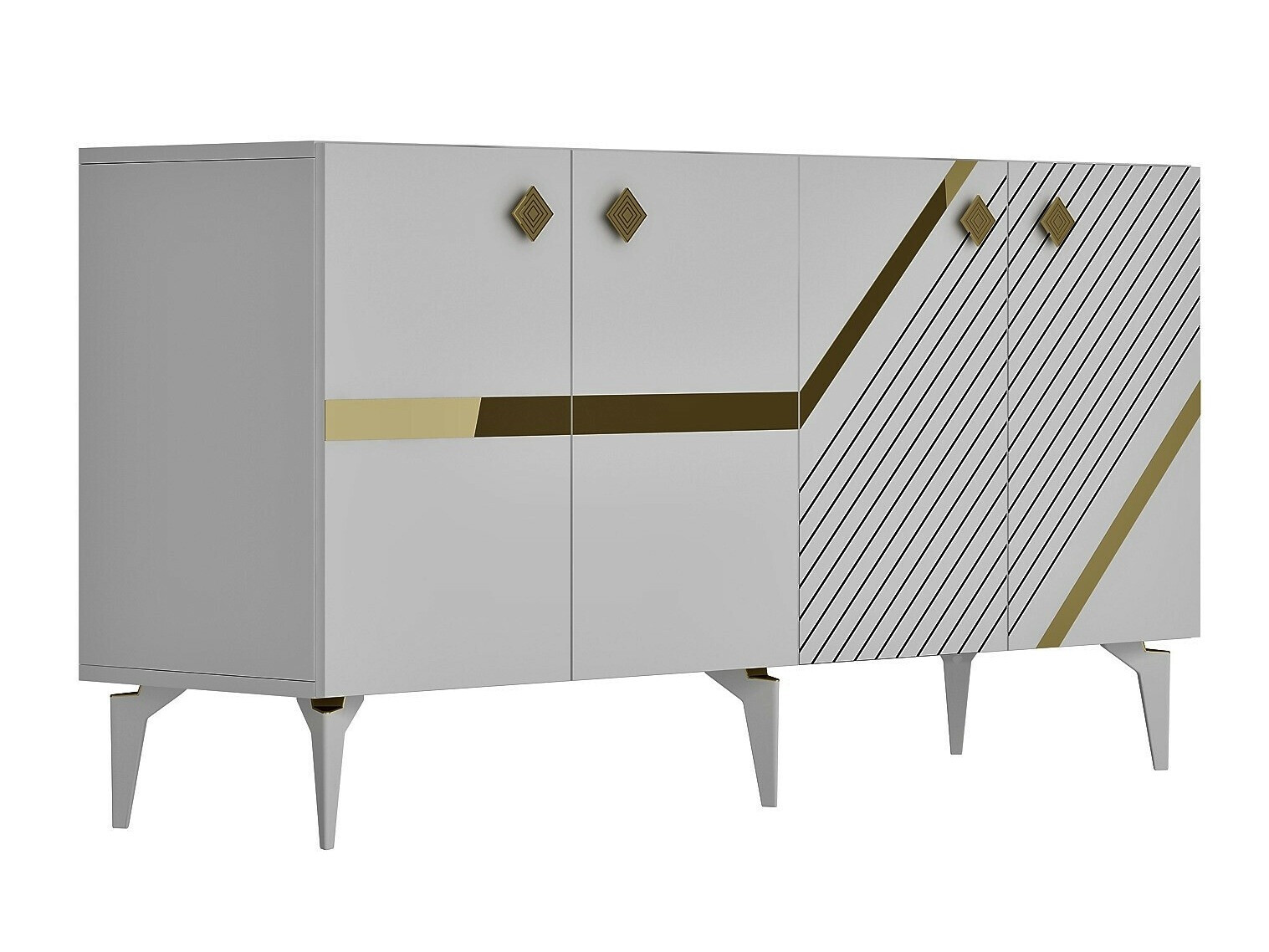 Skapis Kailua 2265 (Balts + Zelta)