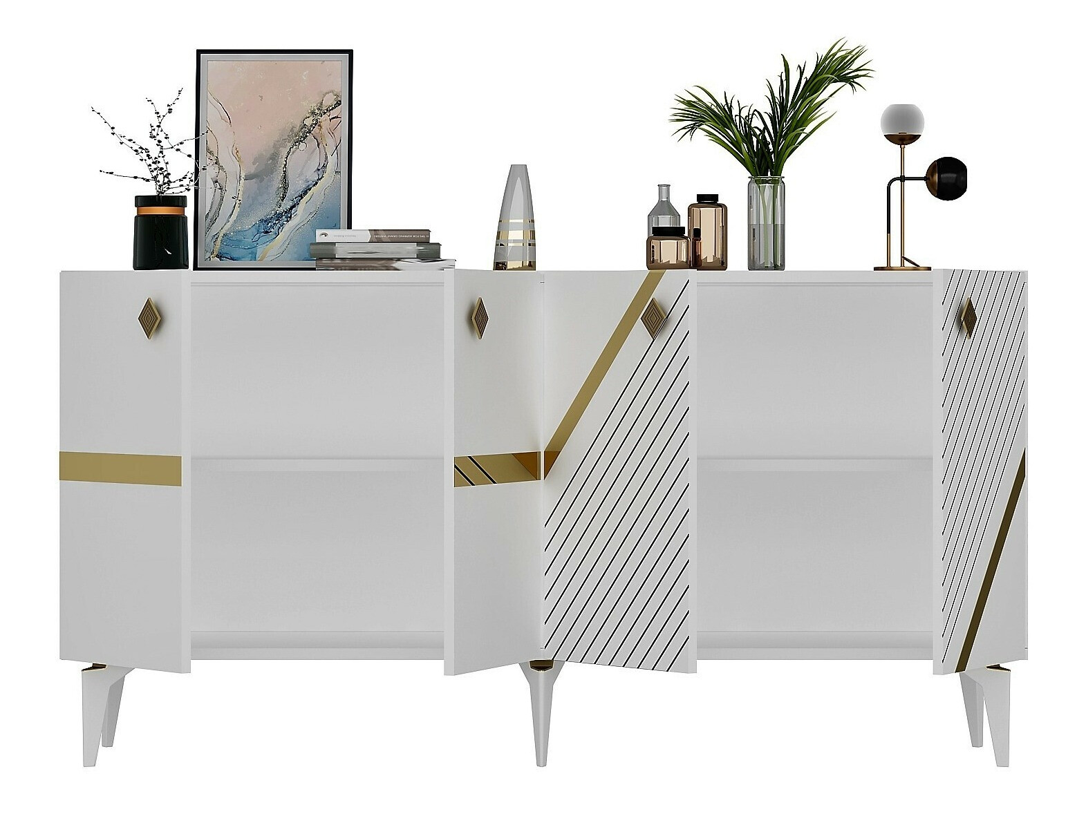 Skapis Kailua 2265 (Balts + Zelta)