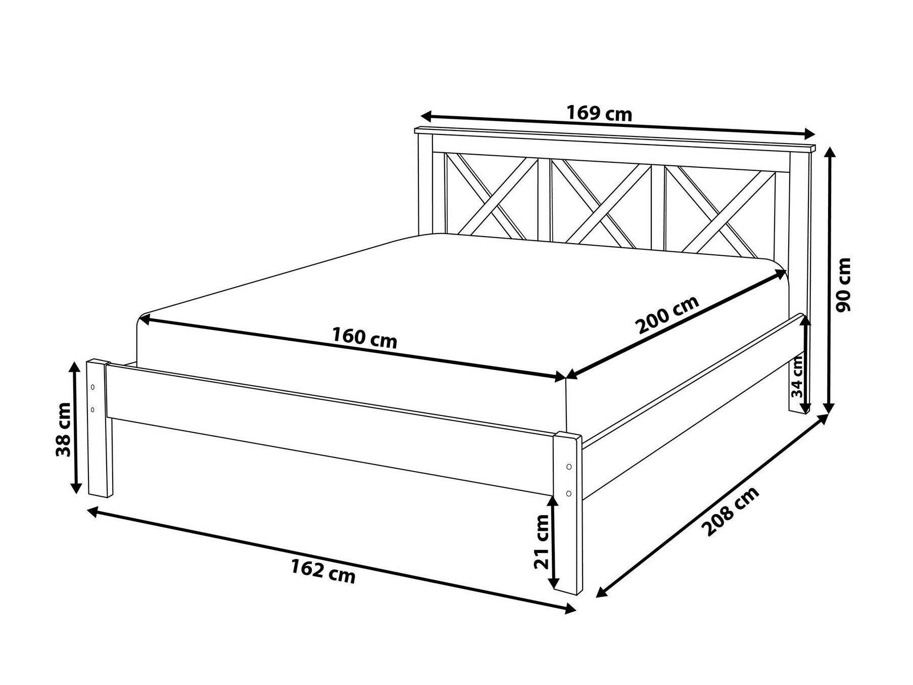 Кровать Berwyn 758 (Светлое дерево)