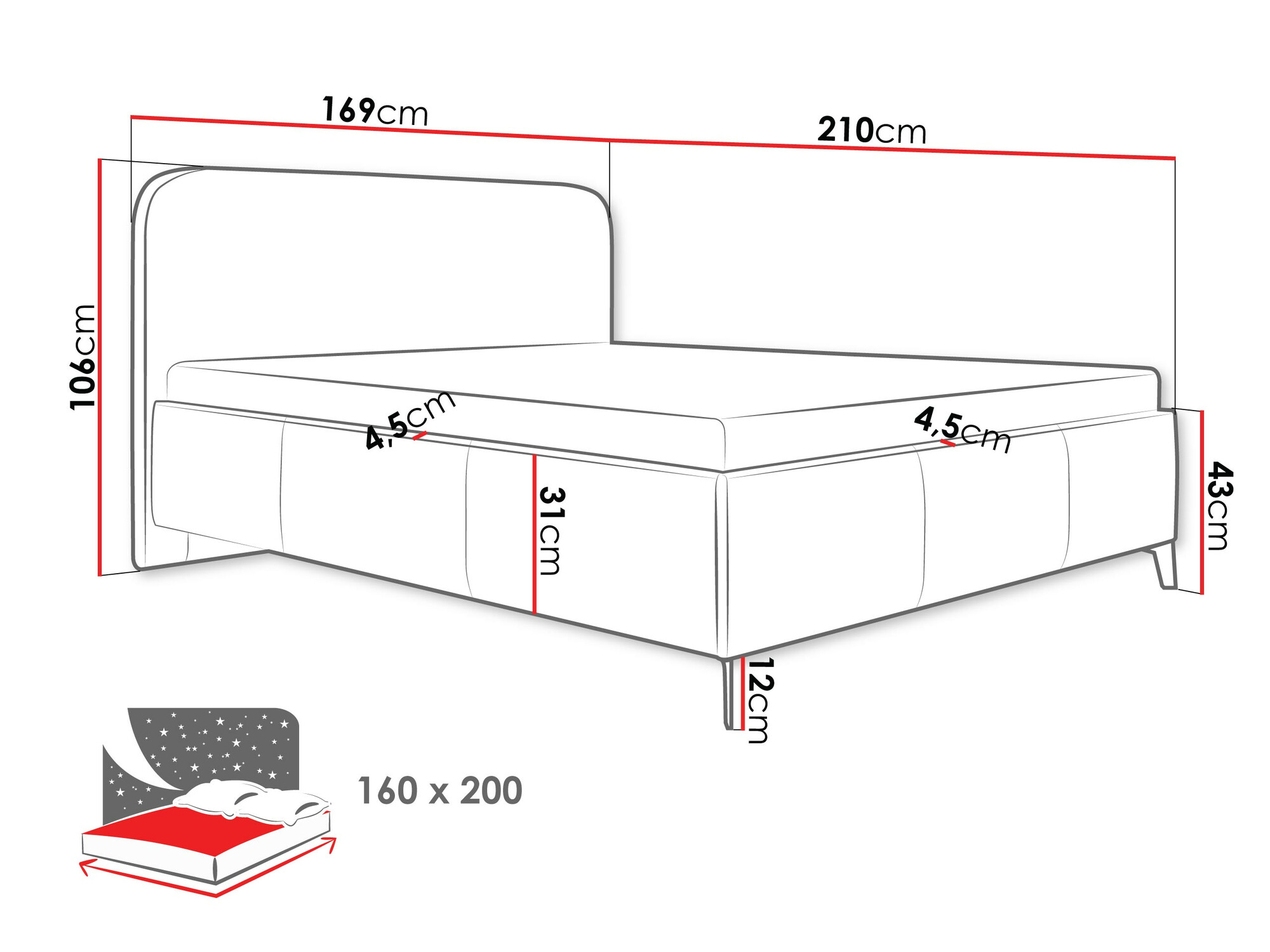 Кровать ComfiDream 188 (Velo 633)