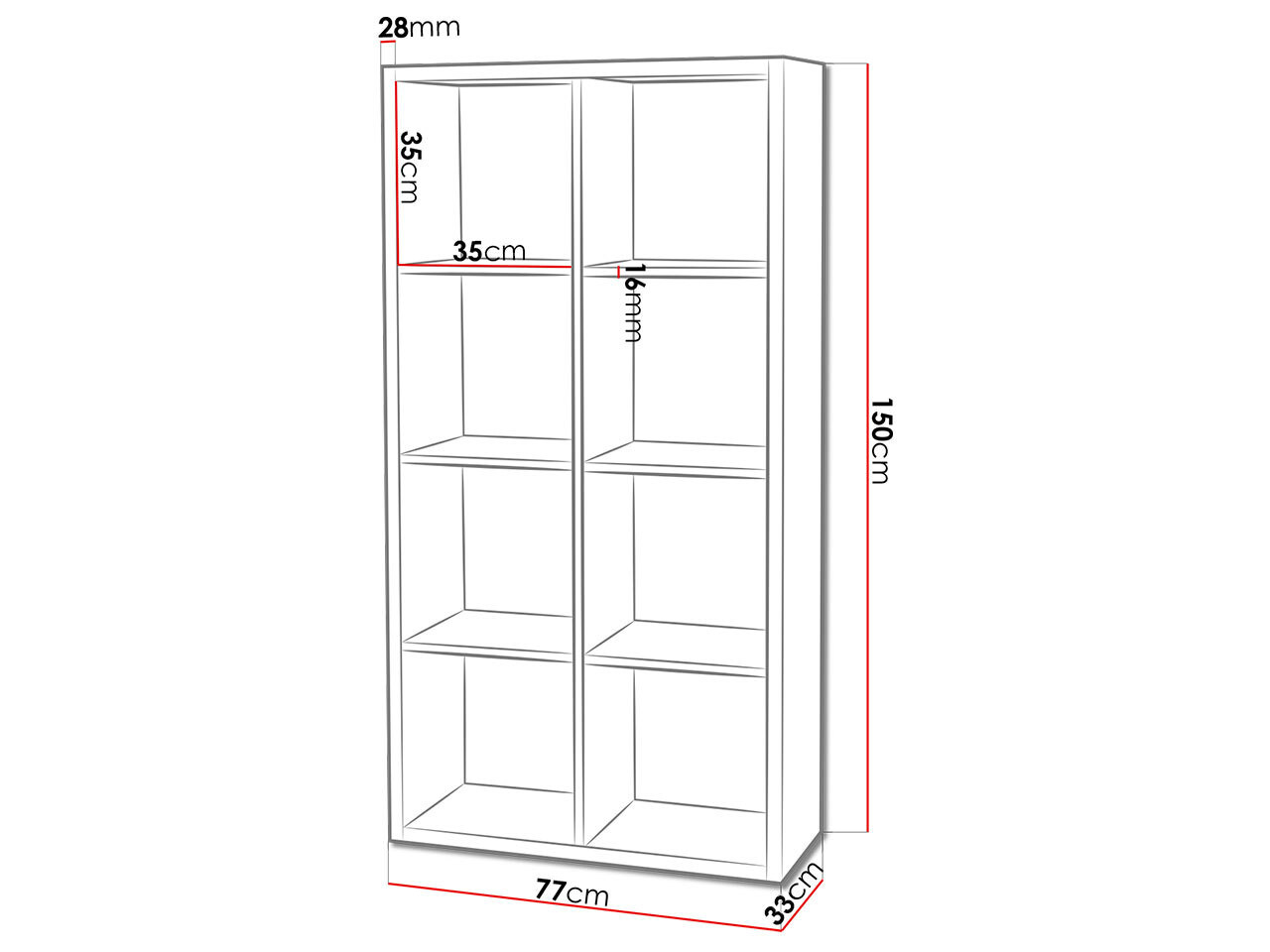 Стеллаж Levnova 104 (Белый)