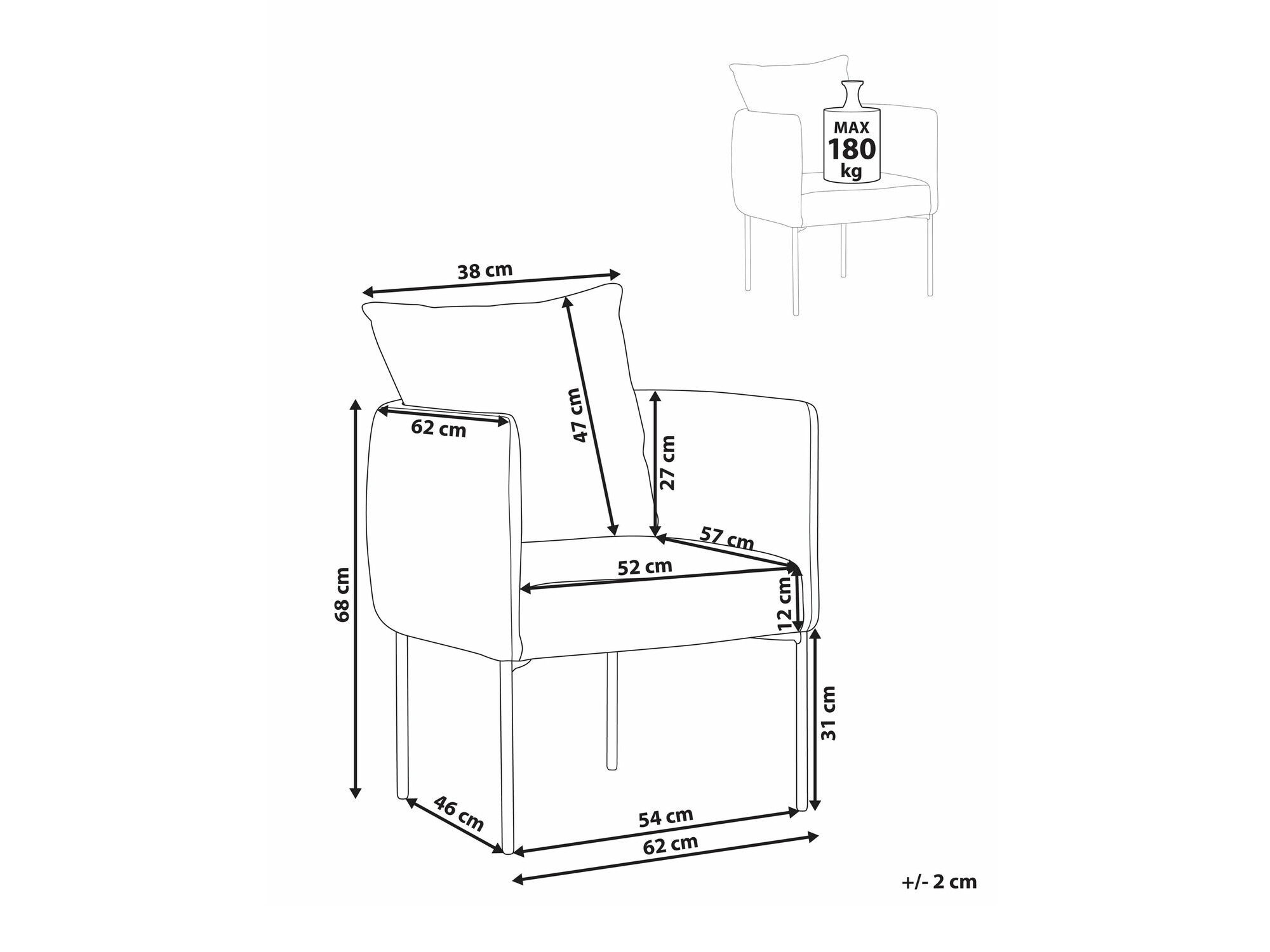 Krēsls Berwyn 2203 (Tumši zils)