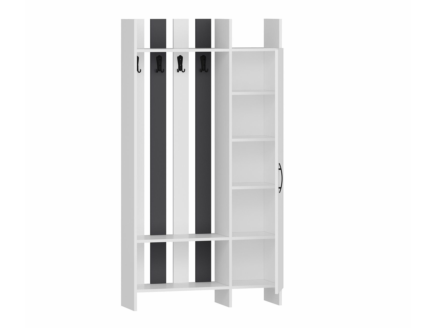 Прихожая Kailua 2272 (Белый + Антрацит)