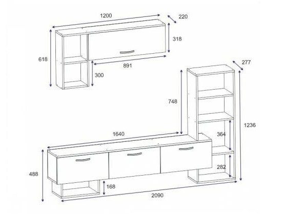 Viesistabas komplekts Kailua 2276