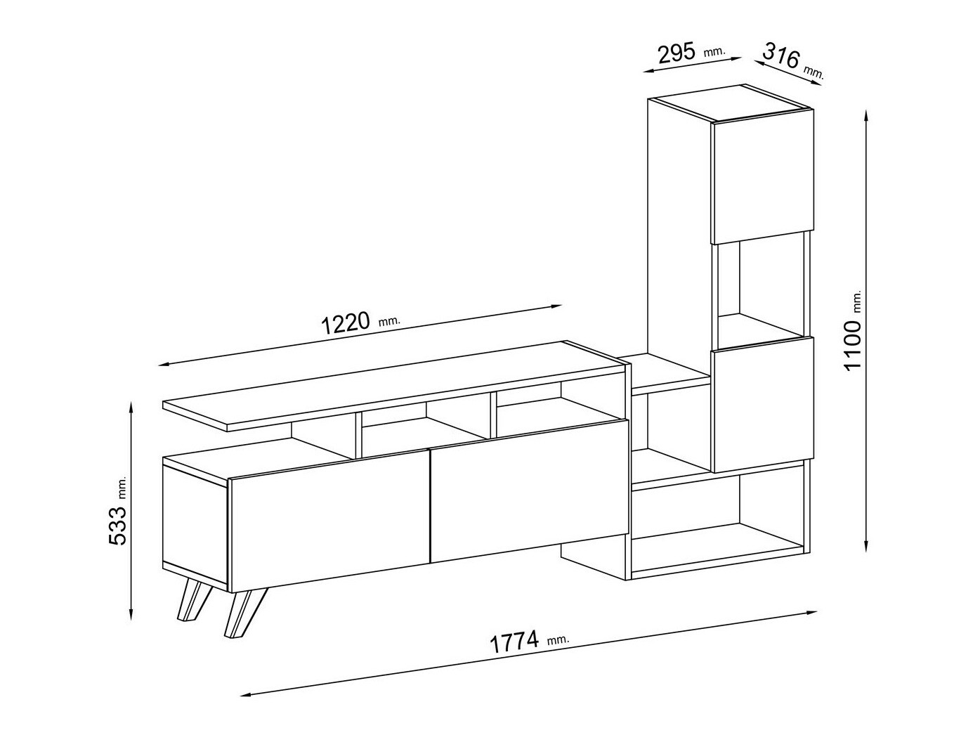 Viesistabas komplekts Kailua 2278