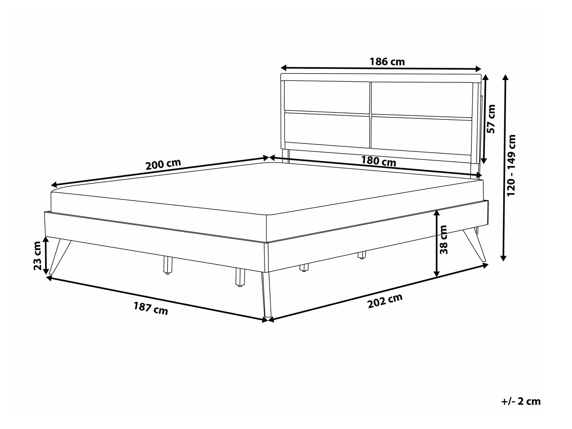 Кровать Berwyn 772 (Бежевый + Темное дерево)