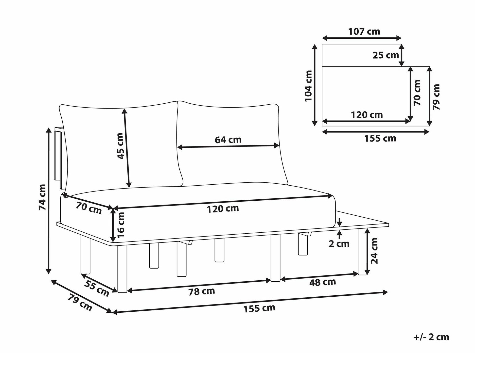 Dīvāns Berwyn 2211 (Gaiši brūns)
