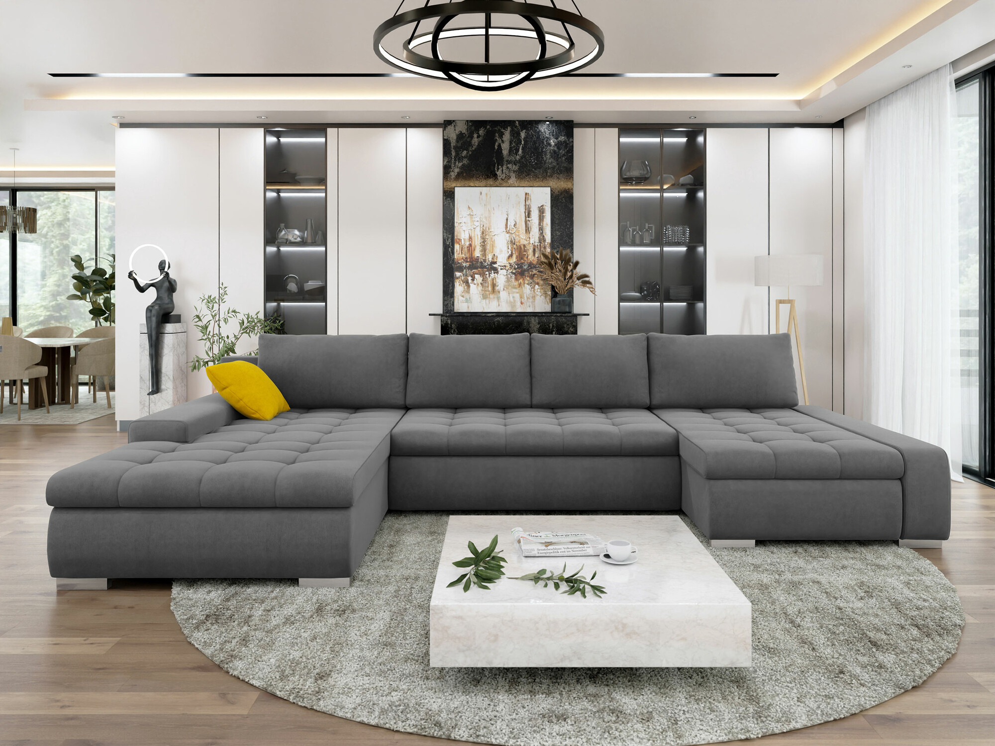 Угловой диван Comfivo 106 (Uttario Velvet 2971 + Uttario Velvet 2959)