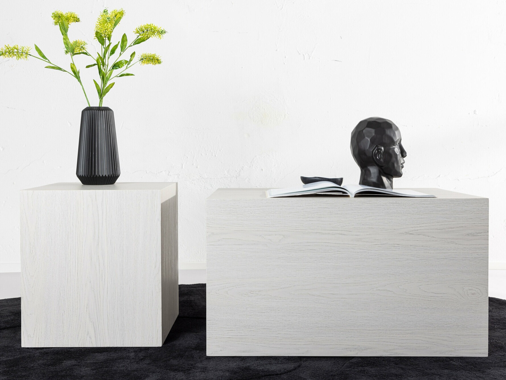 Žurnālu galdiņu komplekts Dallas 4539 (Balināts ozols)