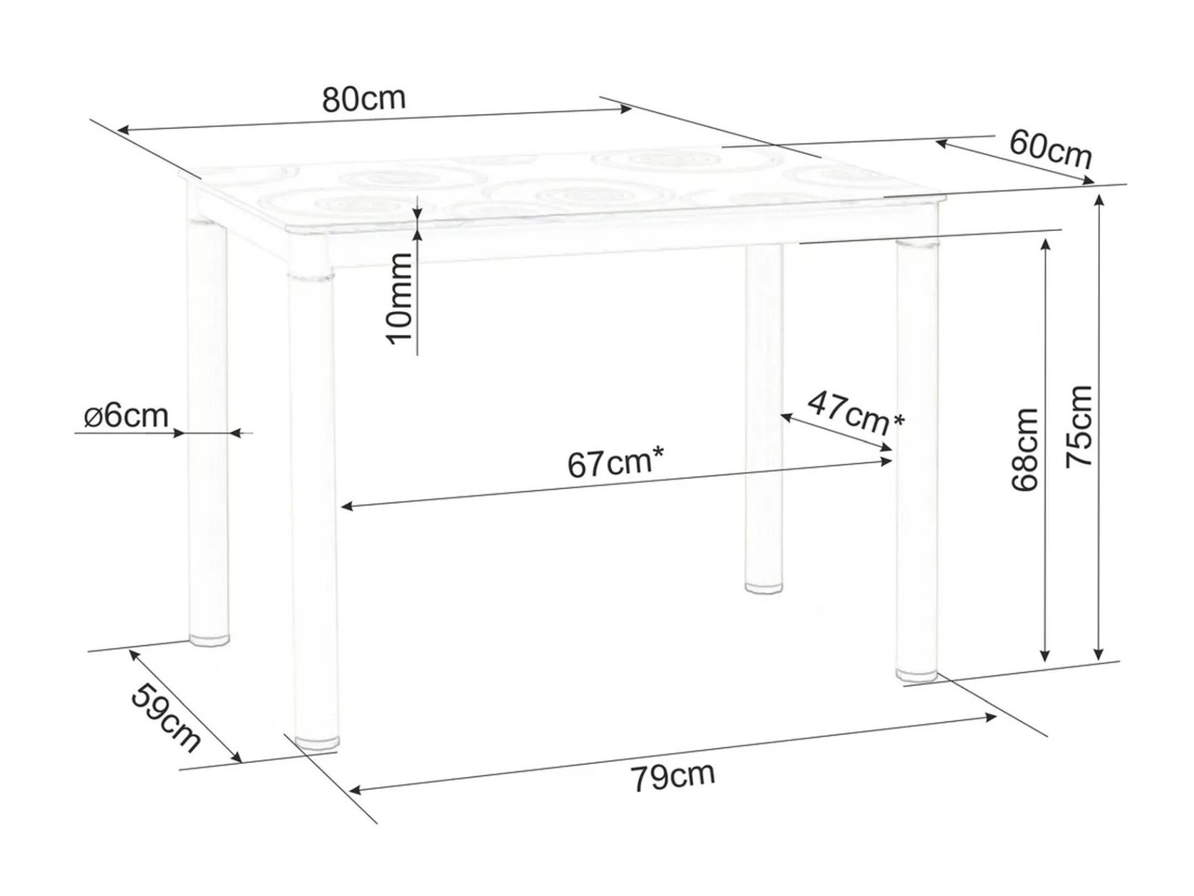 Cтол Detroit 603 (Белый)