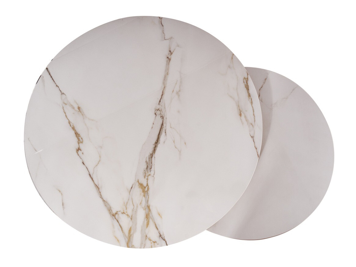 Комплект журнальных столиков Detroit 602 (Белый мрамор)