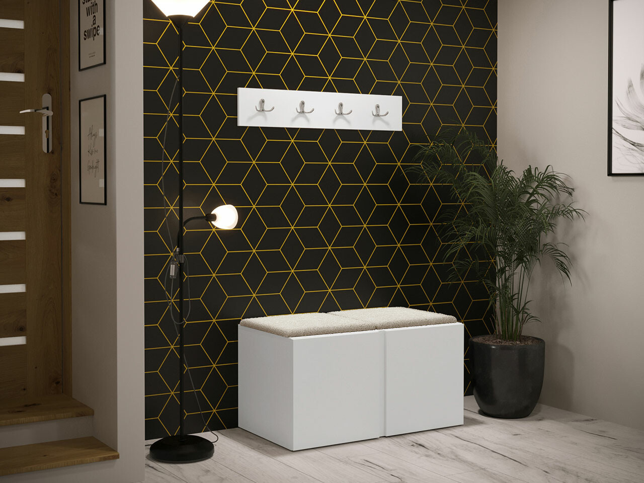 Priekšnama komplekts Hartford 275 (Balts)