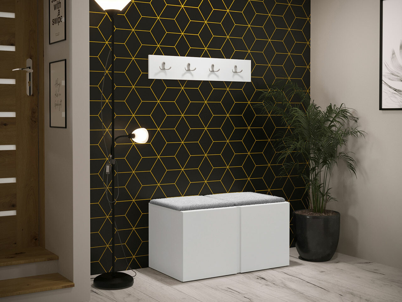 Priekšnama komplekts Hartford 275 (Balts)