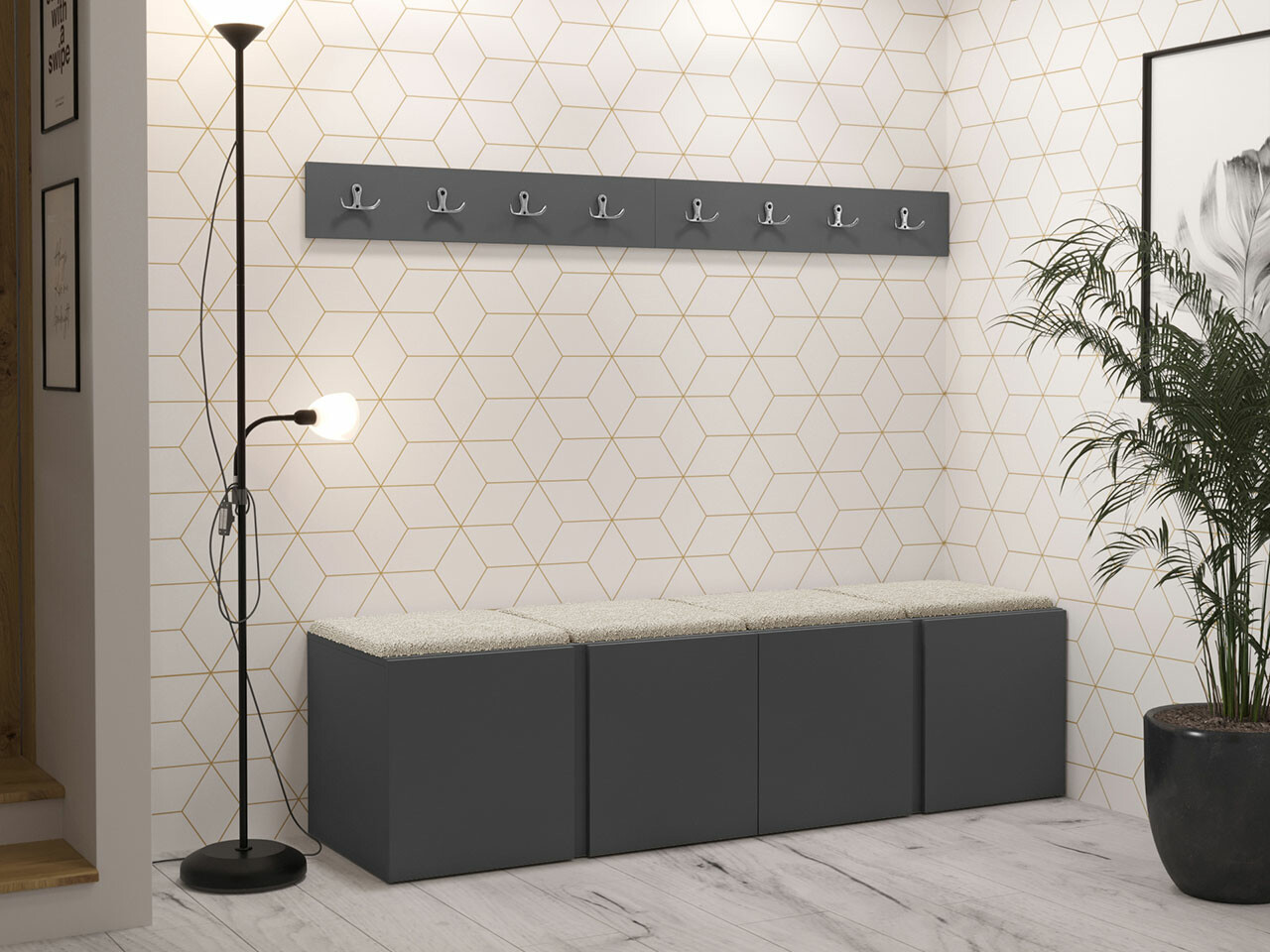 Priekšnama komplekts Hartford 276 (Grafīts)