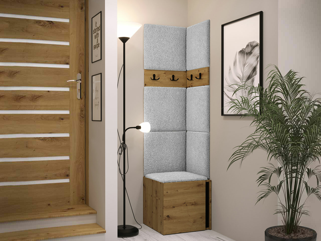 Priekšnama komplekts Hartford 347 (Artisan ozols + Melns)