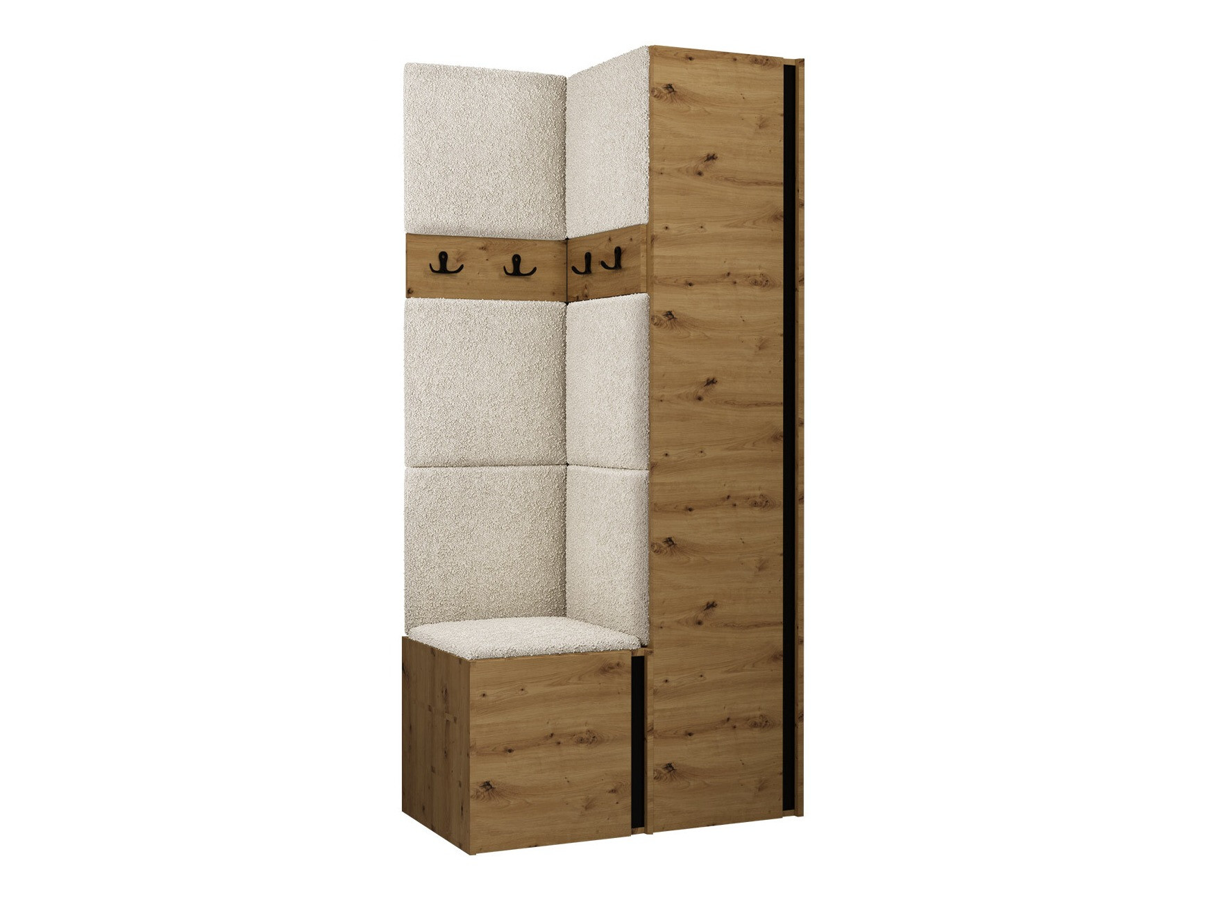 Priekšnama komplekts Hartford 348 (Artisan ozols + Melns)