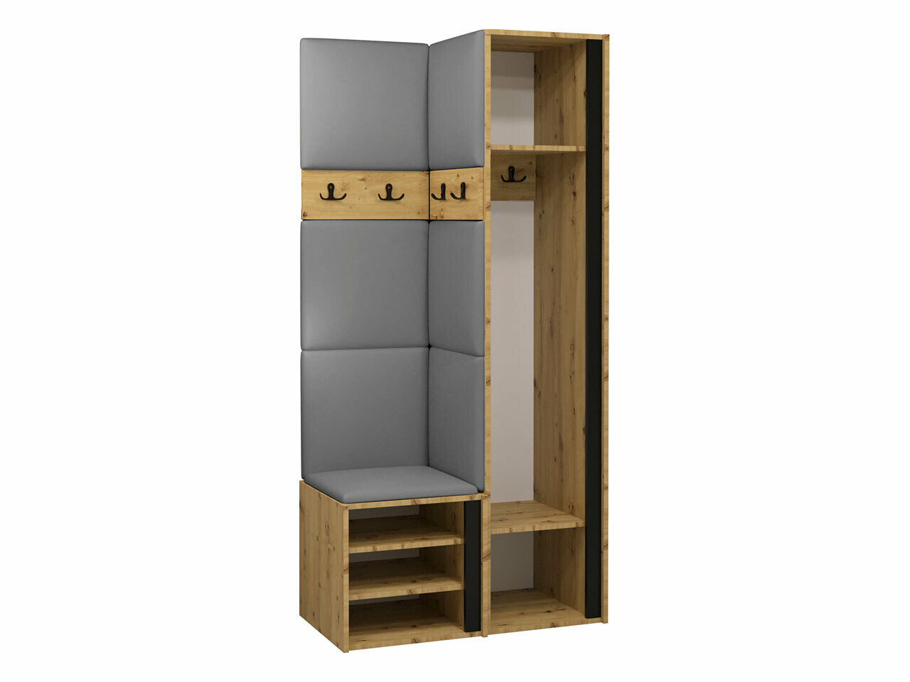 Priekšnama komplekts Hartford 348 (Artisan ozols + Melns)