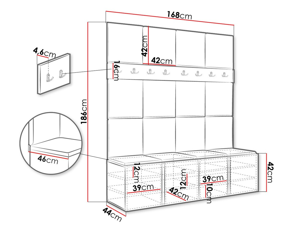 Прихожая Hartford 268 (Artisan дуб)