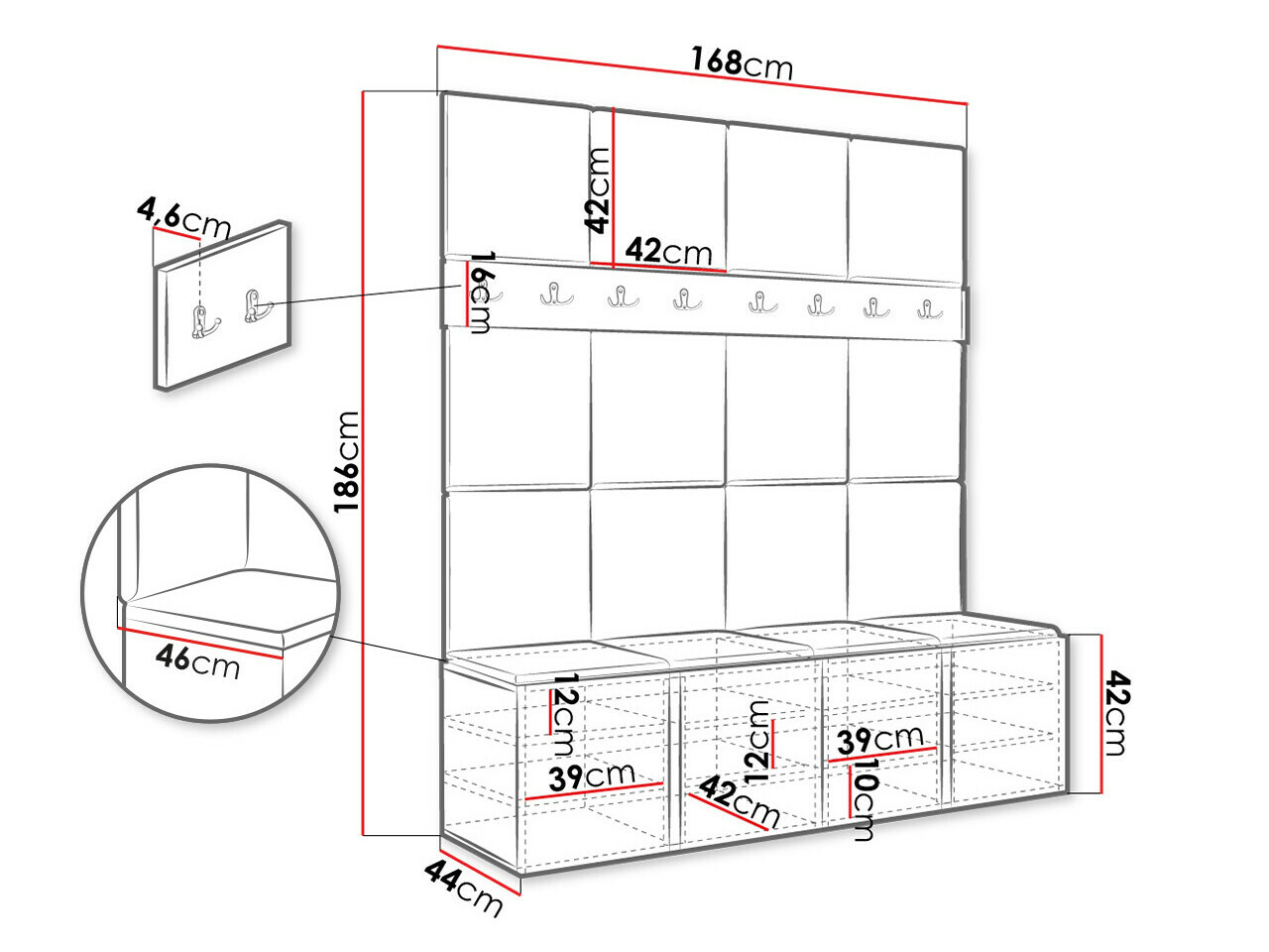 Прихожая Hartford 268 (Белый)
