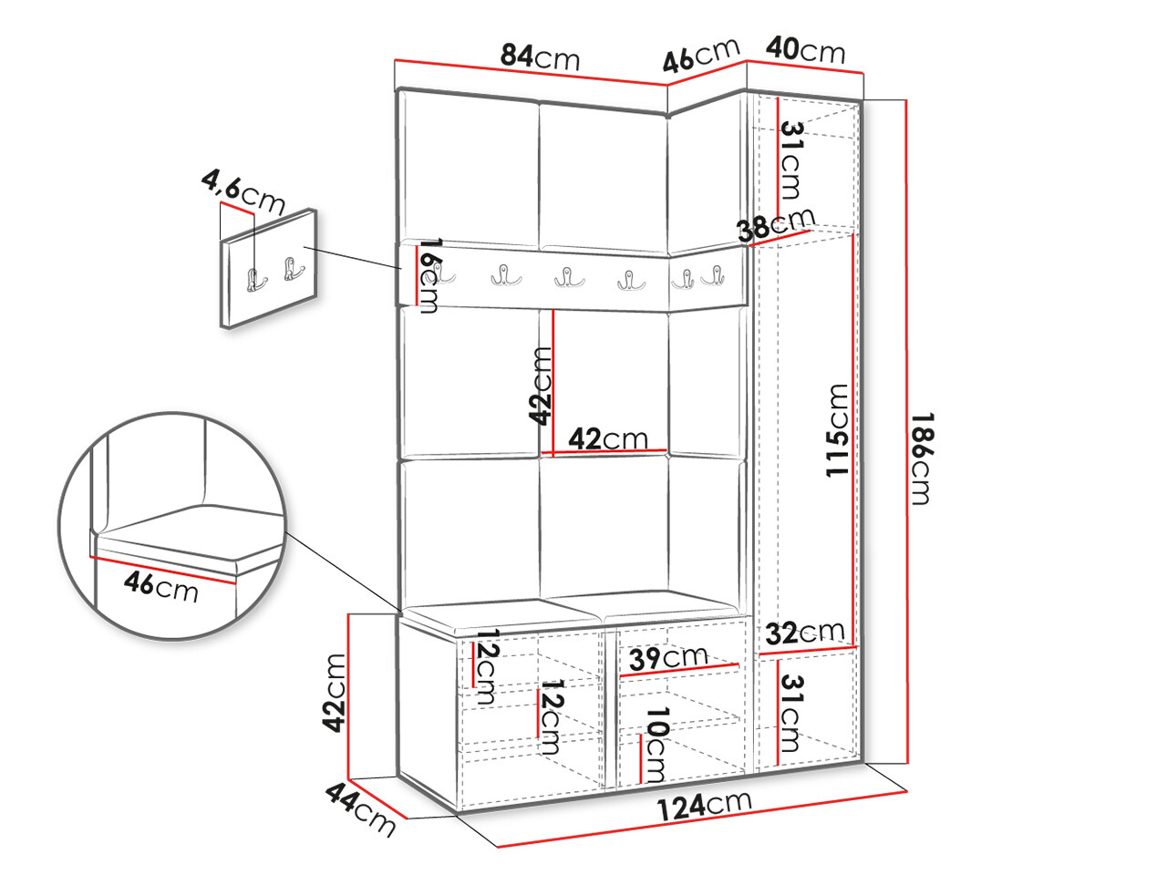 Прихожая Hartford 277 (Белый)