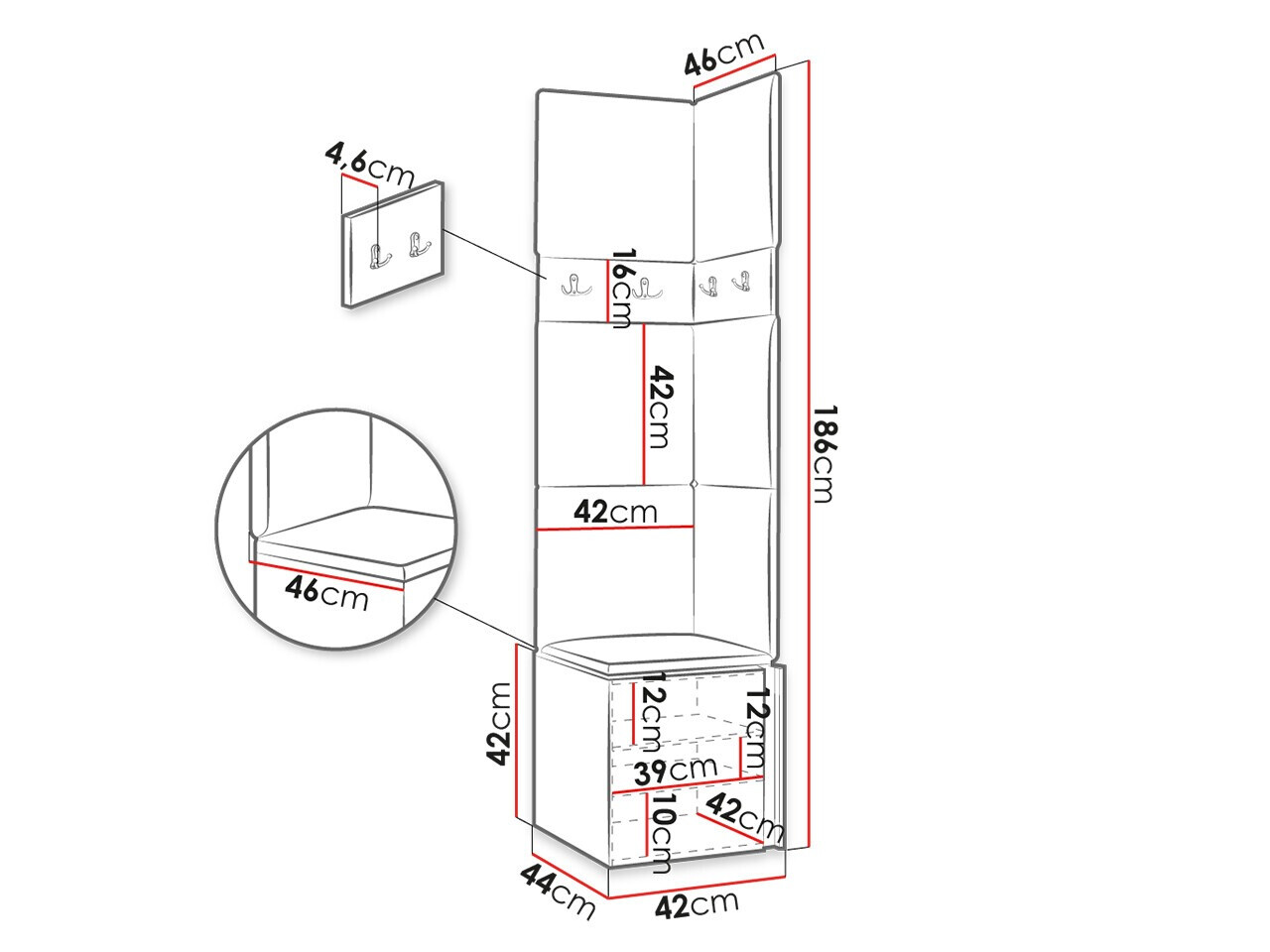 Прихожая Hartford 347 (Белый)