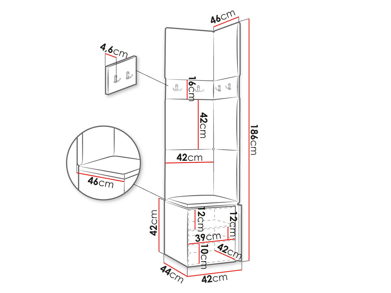 Прихожая Hartford 347 (Белый)