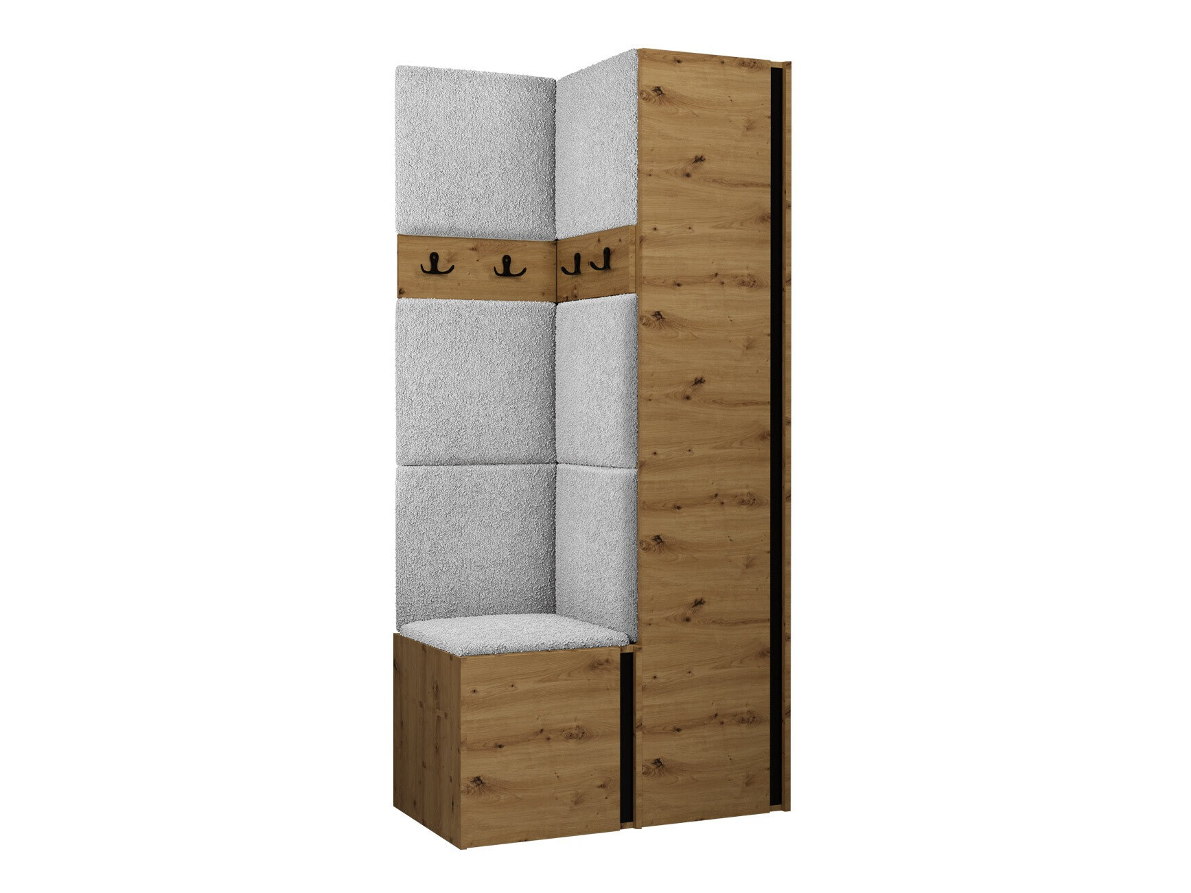 Прихожая Hartford 348 (Artisan дуб + Чёрный)