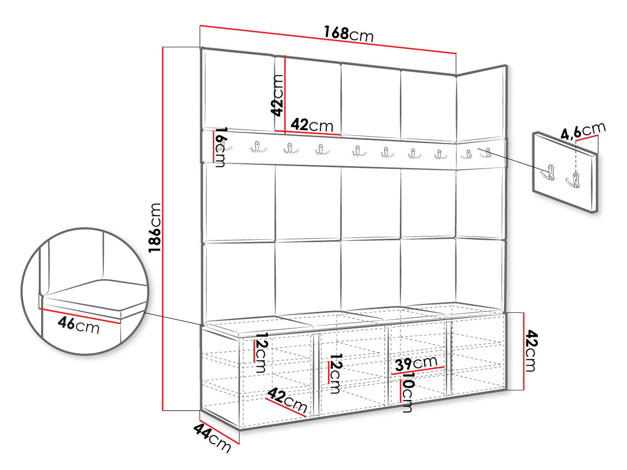 Прихожая Hartford 265 (Artisan дуб)