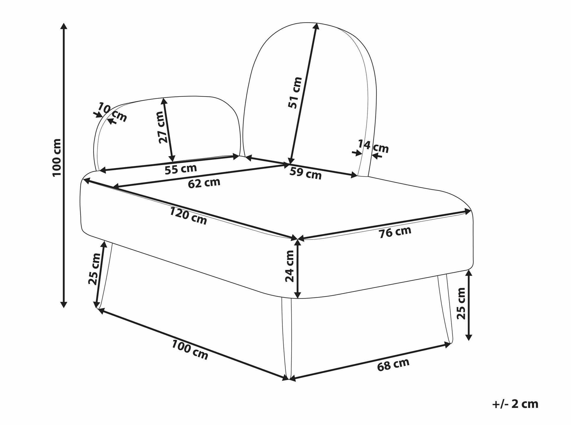 Kušete Berwyn 1729 (Balts + Brūns)